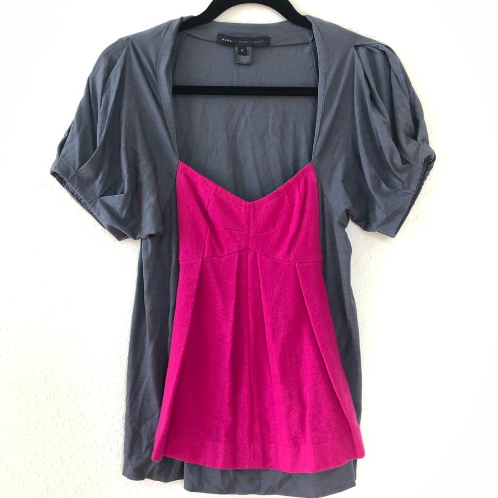 Marc by Marc Jacob’s TOP with fuchsia wool bodice